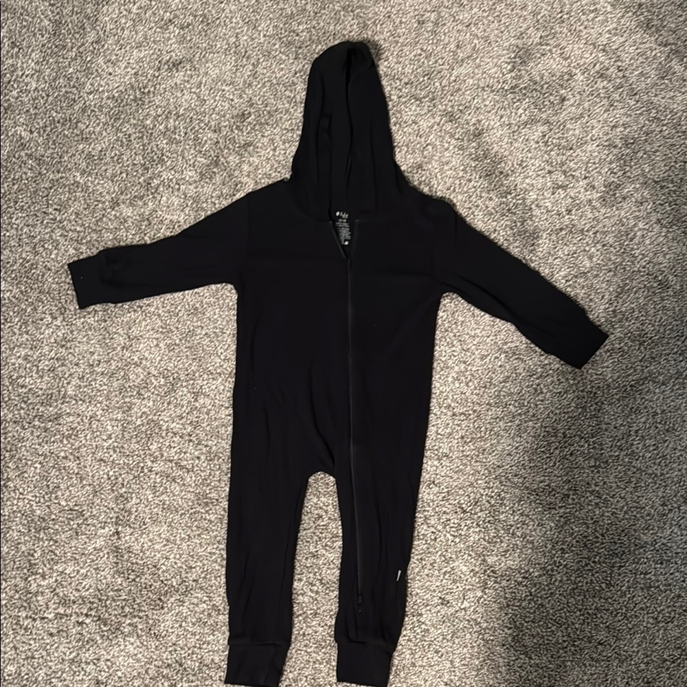 Kyte BABY zippered hooded romper, midnight
